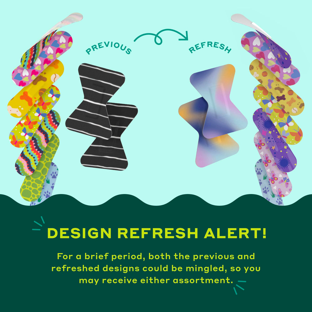 Welly glow-in-dark pattern bandages for visibility after dark.