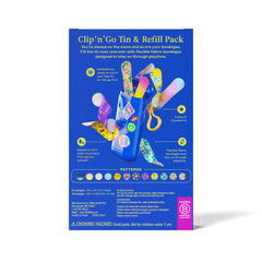 Welly prefilled tin with 10-count flex fabric bandages for fast, organized dressing.