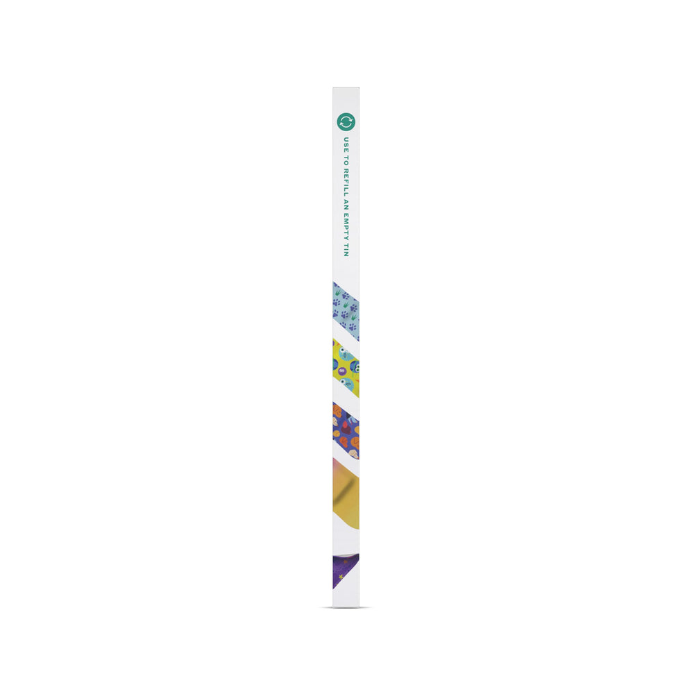 Fabric bandages flex with movement and stay on through active play