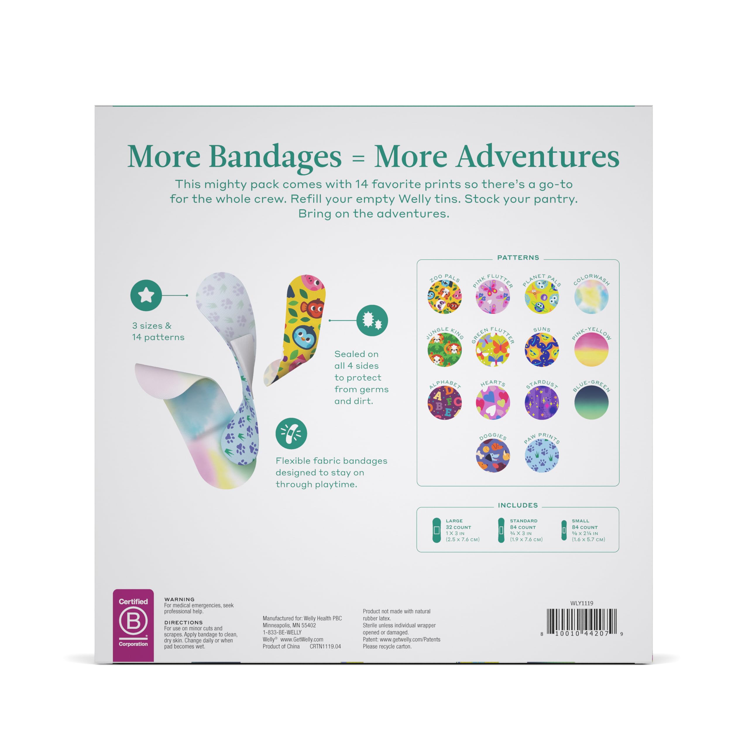 Sealed four-sided wrap keeps germs out while staying sterile for quick access