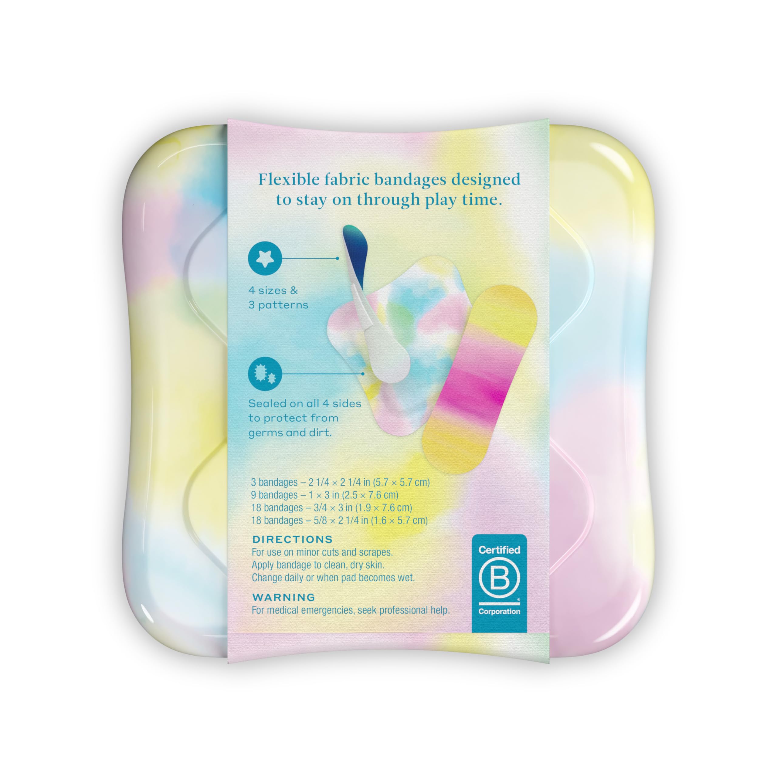 Welly fabric flexible bandage close-up highlighting strong adhesion for active play