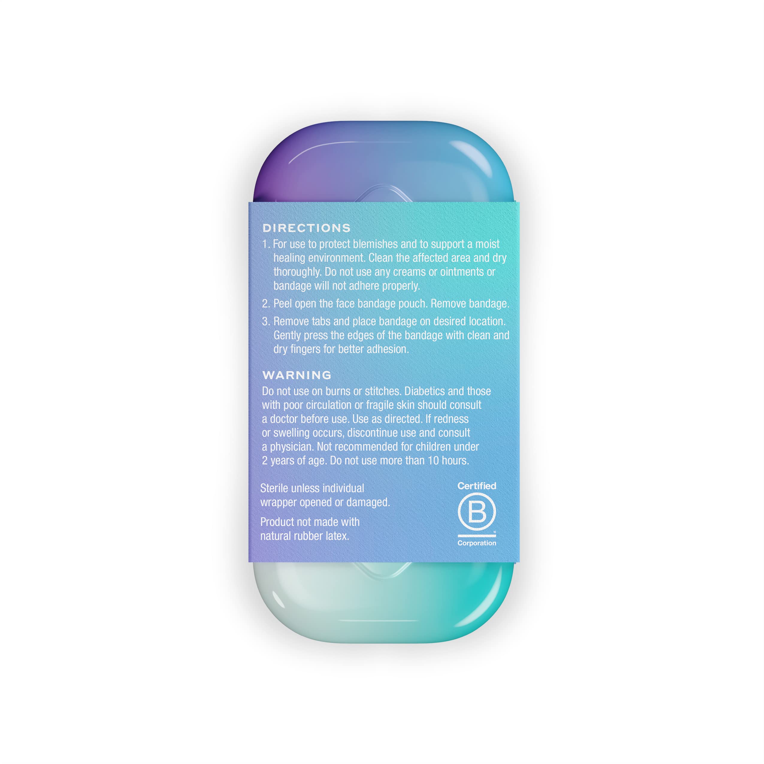 Parche transparente hidrocoloide Welly Biggie para uso facial discreto.