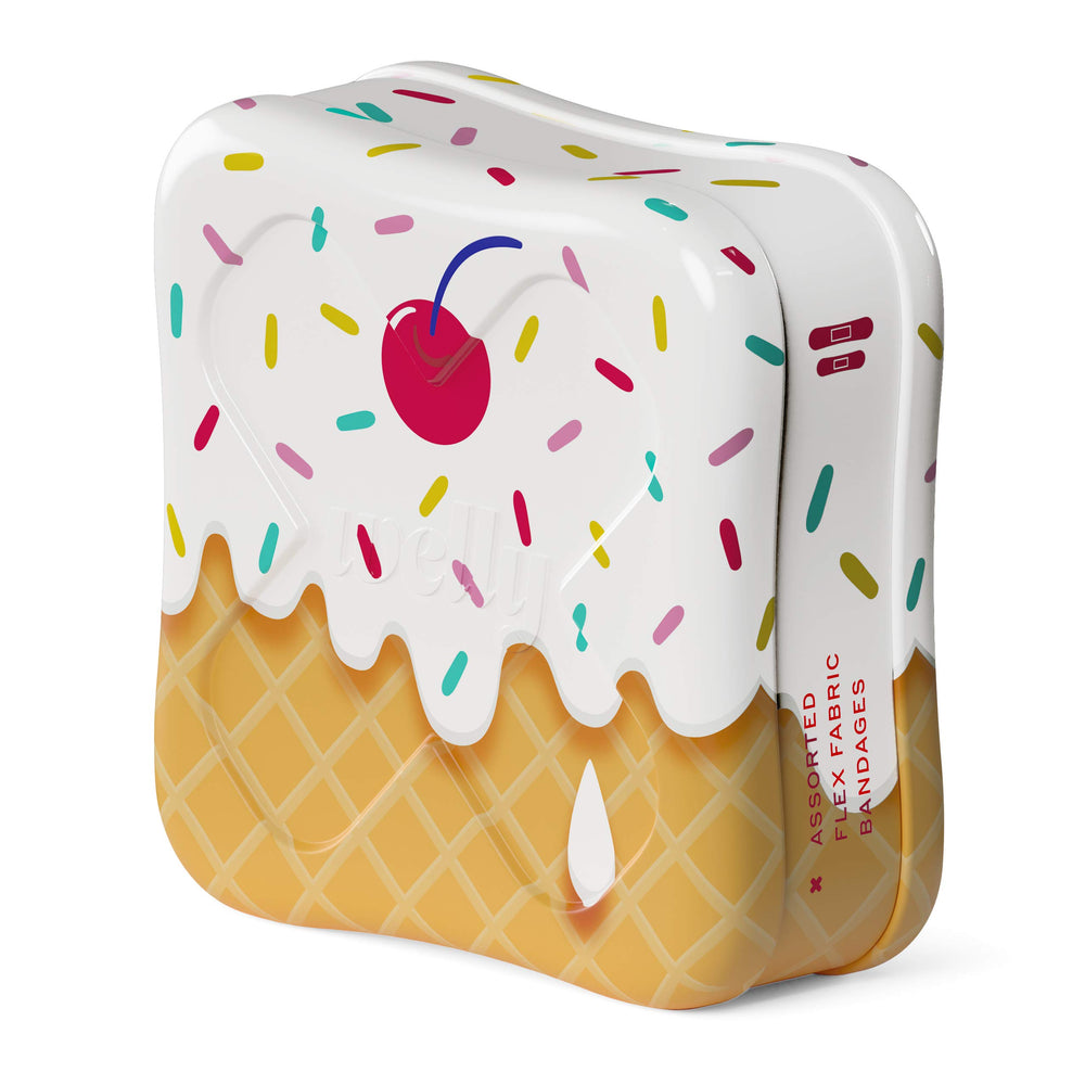 Curitas Welly con patrones de helado multicolor, alegran el botiquín