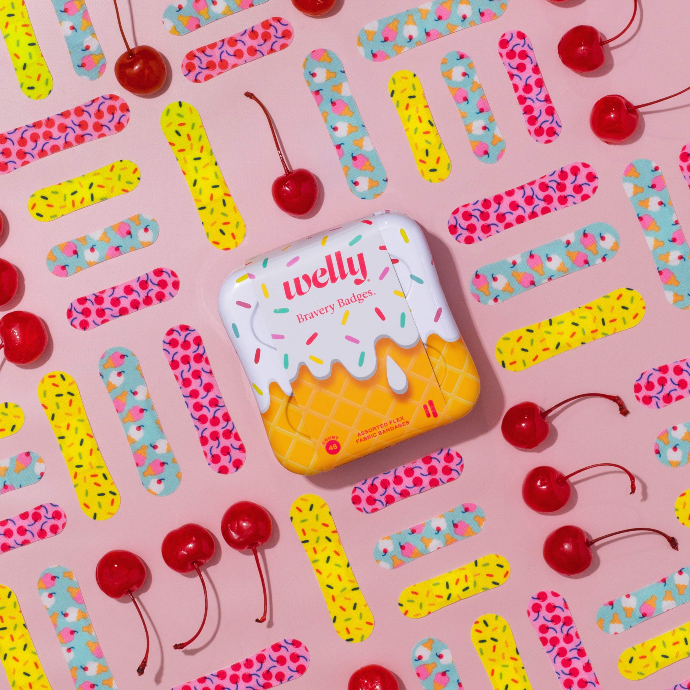 Curitas Welly con helado naranja, rápidas y cómodas de aplicar