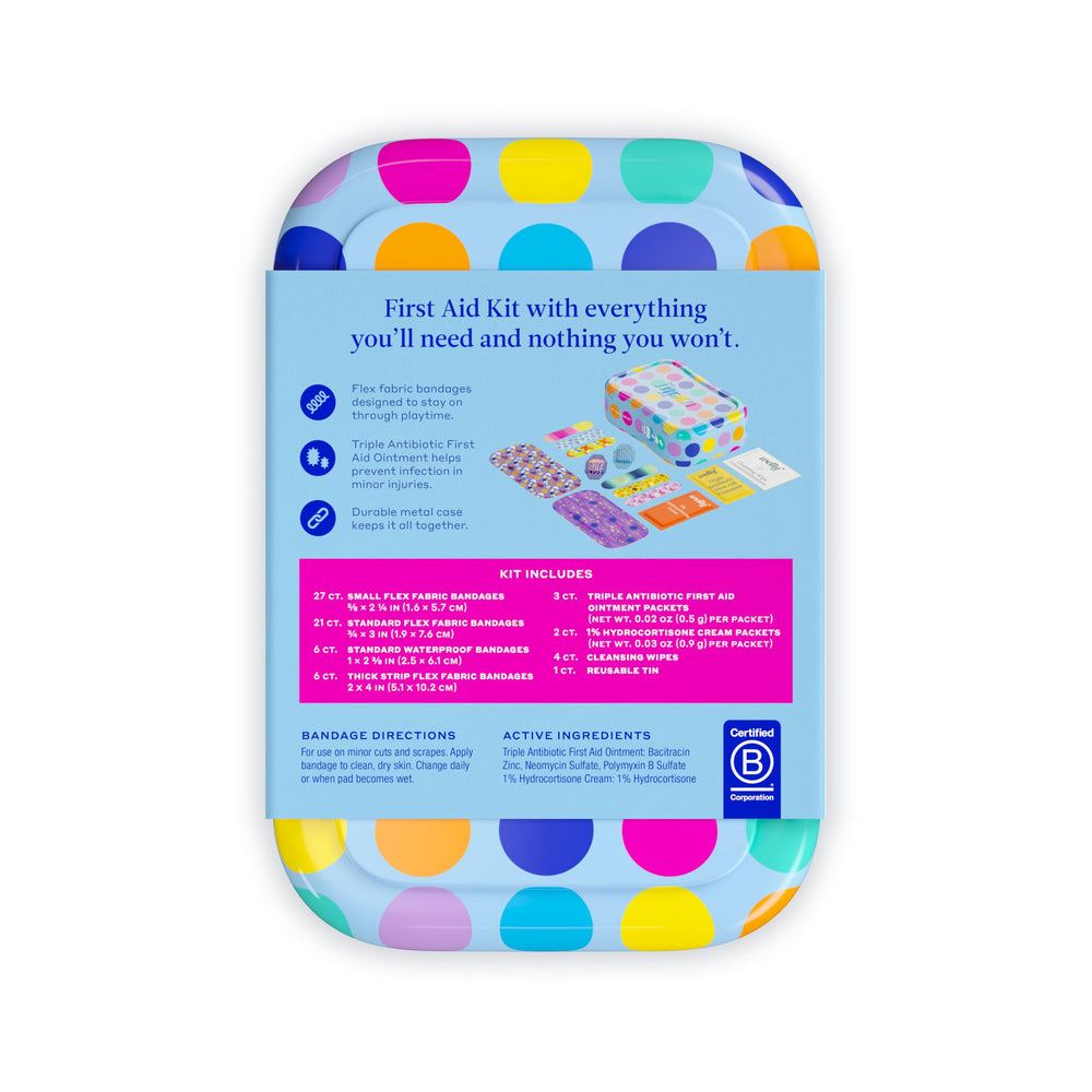 Welly First Aid Kit standard flex fabric bandages stay secure during daily activities