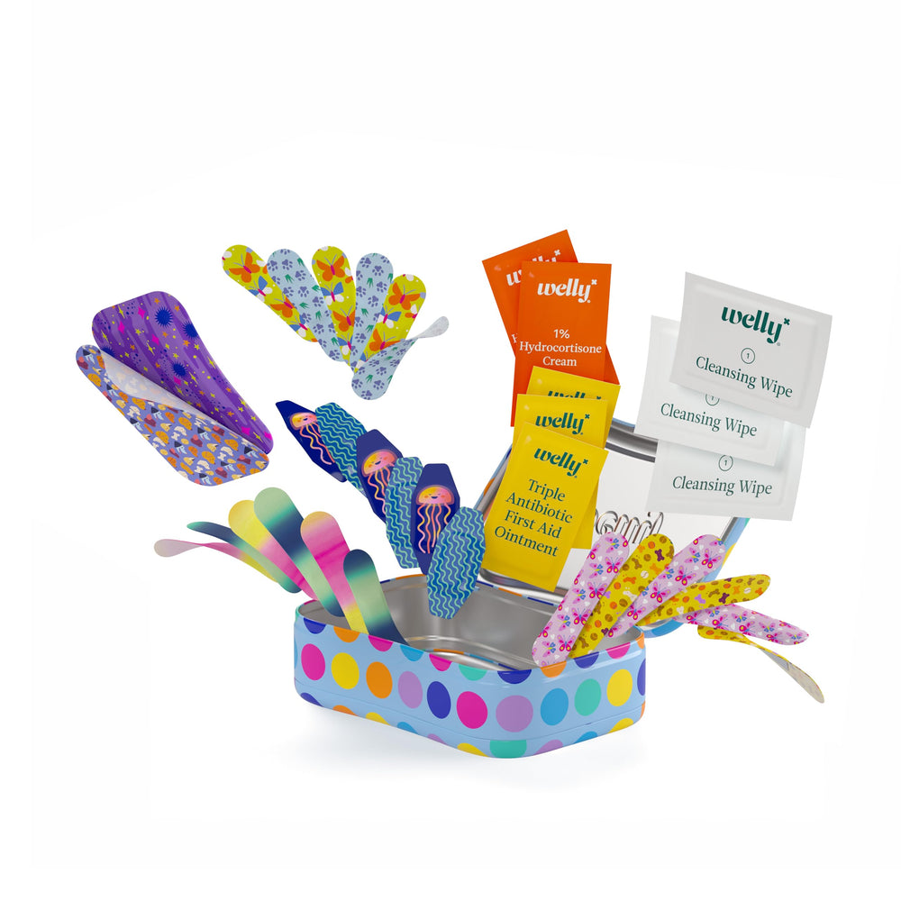 Welly First Aid Kit waterproof bandages resist moisture for outdoor moments
