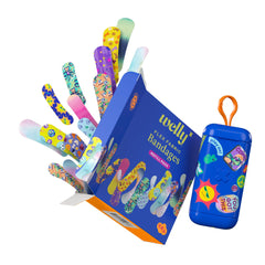 Welly 90-count carton of flex fabric bandages for durable everyday care.