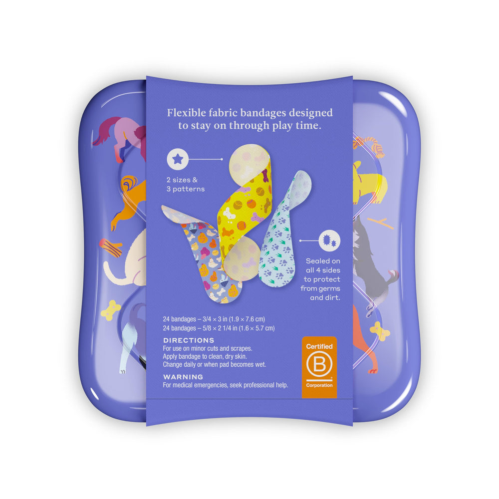 Tiritas Welly con diseños de perros para raspones simples.