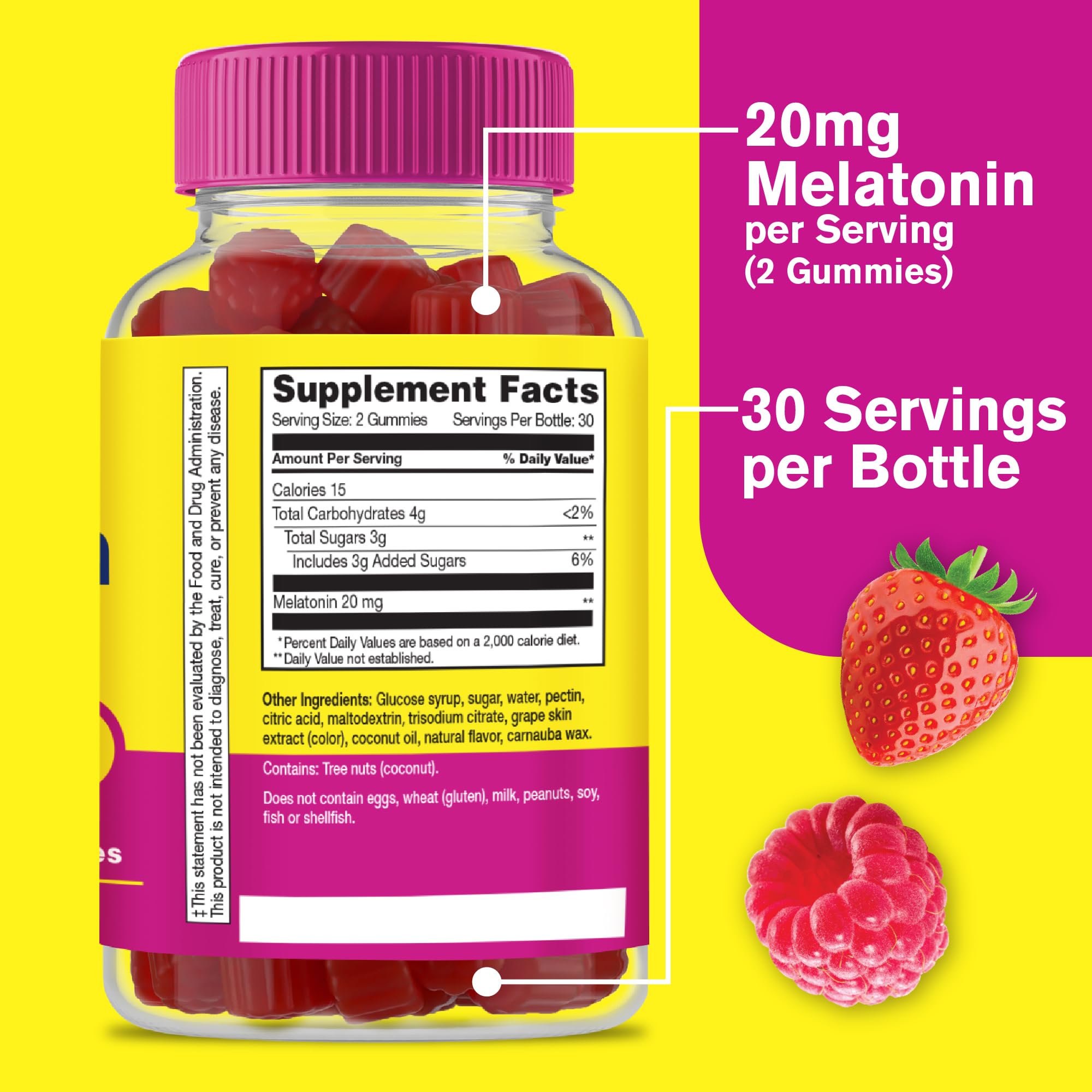 WellYeah melatonin gummies berry flavor close-up for a tasty nightly routine.