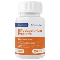 WELMATE Bifidobacterium bottle displaying daily probiotic capsules for gut balance.