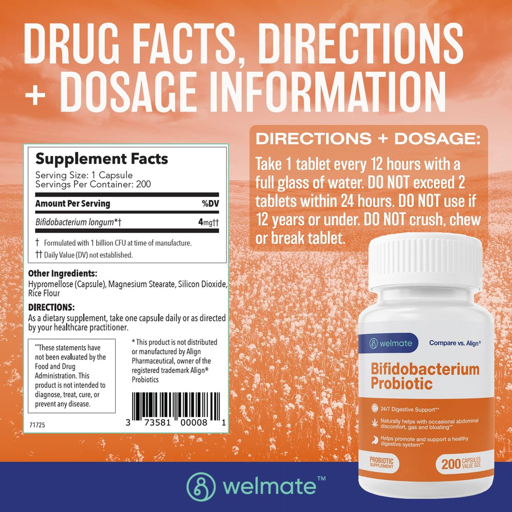 WELMATE Bifidobacterium daily-dose concept supports consistent gut health.