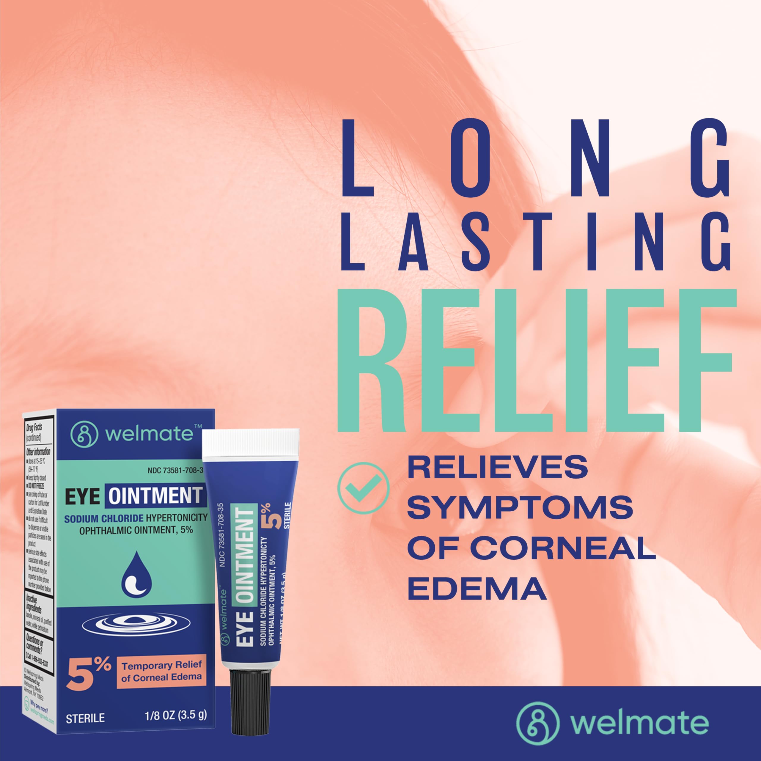 WELMATE Eye Ointment dispensing close-up showing precise application
