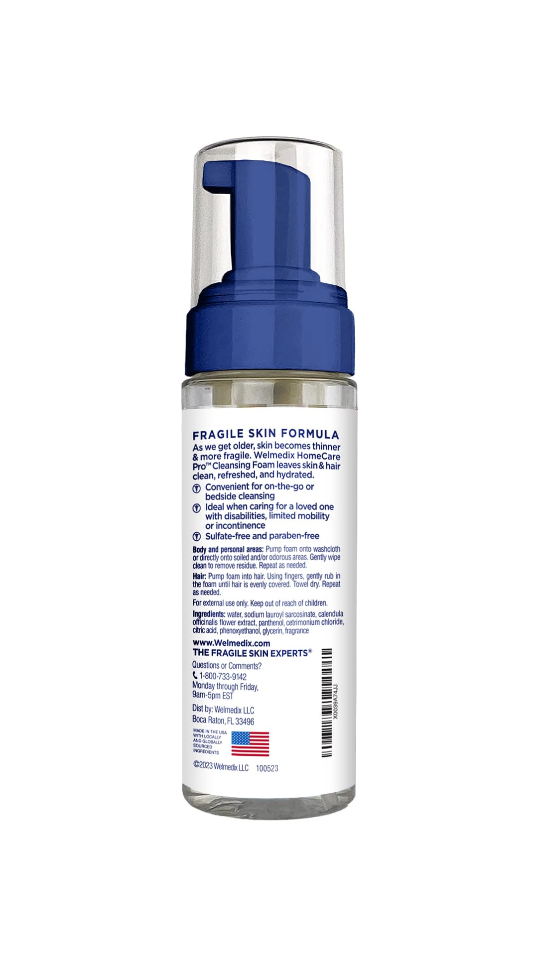 Welmedix Hospital-grade cleansing foam pack for reliable waterless cleansing.