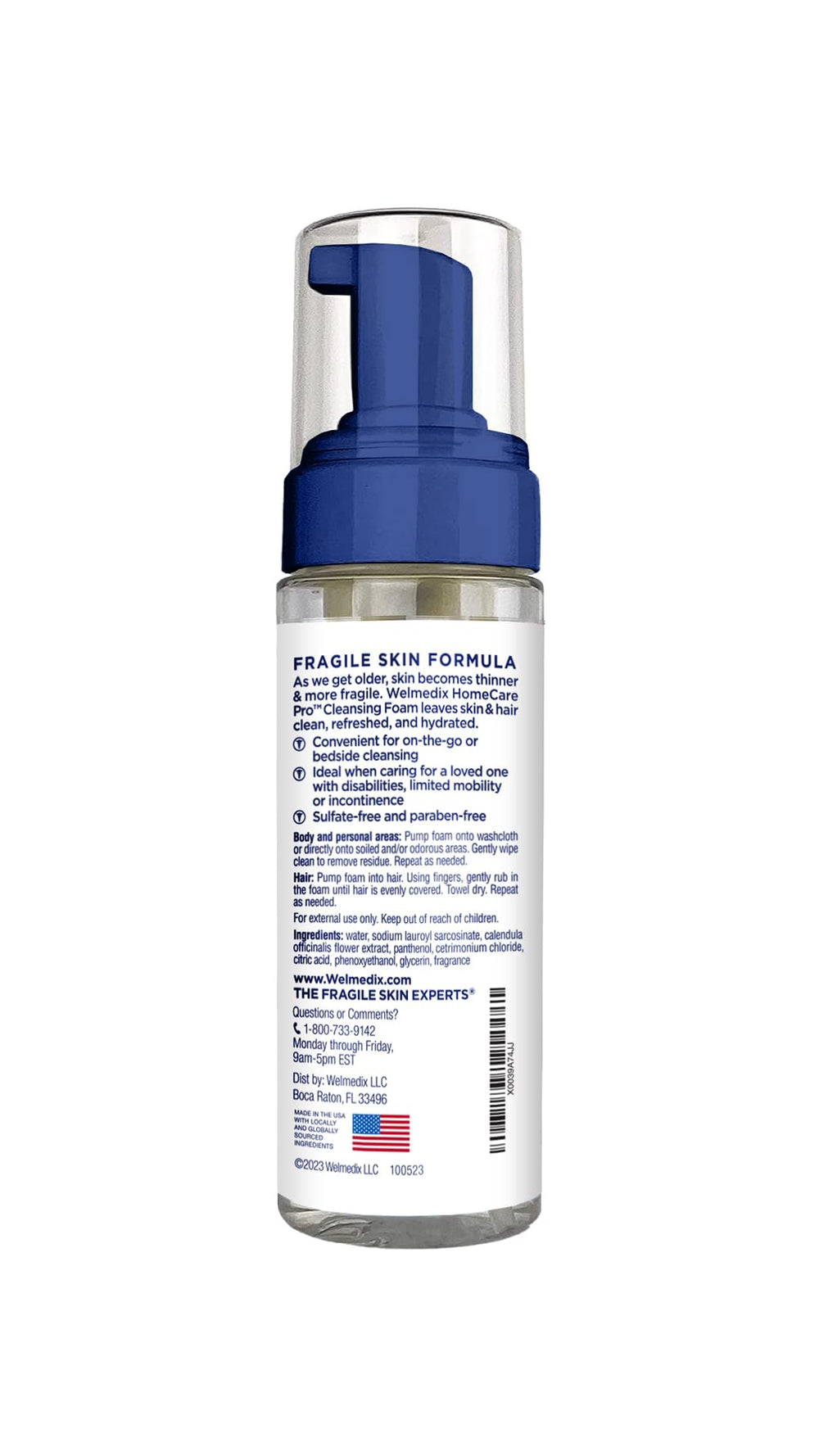 Welmedix Hospital-grade cleansing foam pack for reliable waterless cleansing.