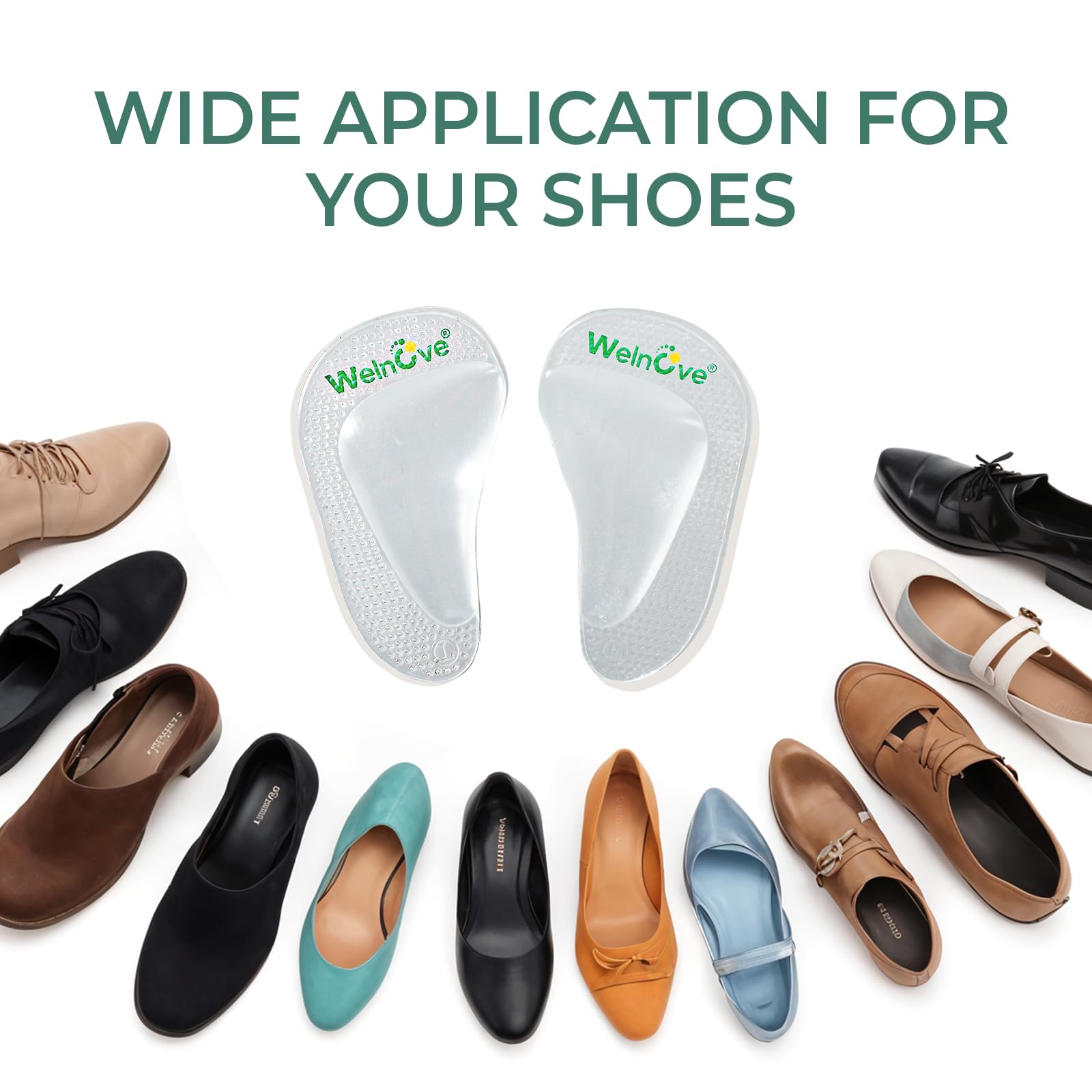 Welnove 8-pair gel arch insoles provide lasting value for ongoing use