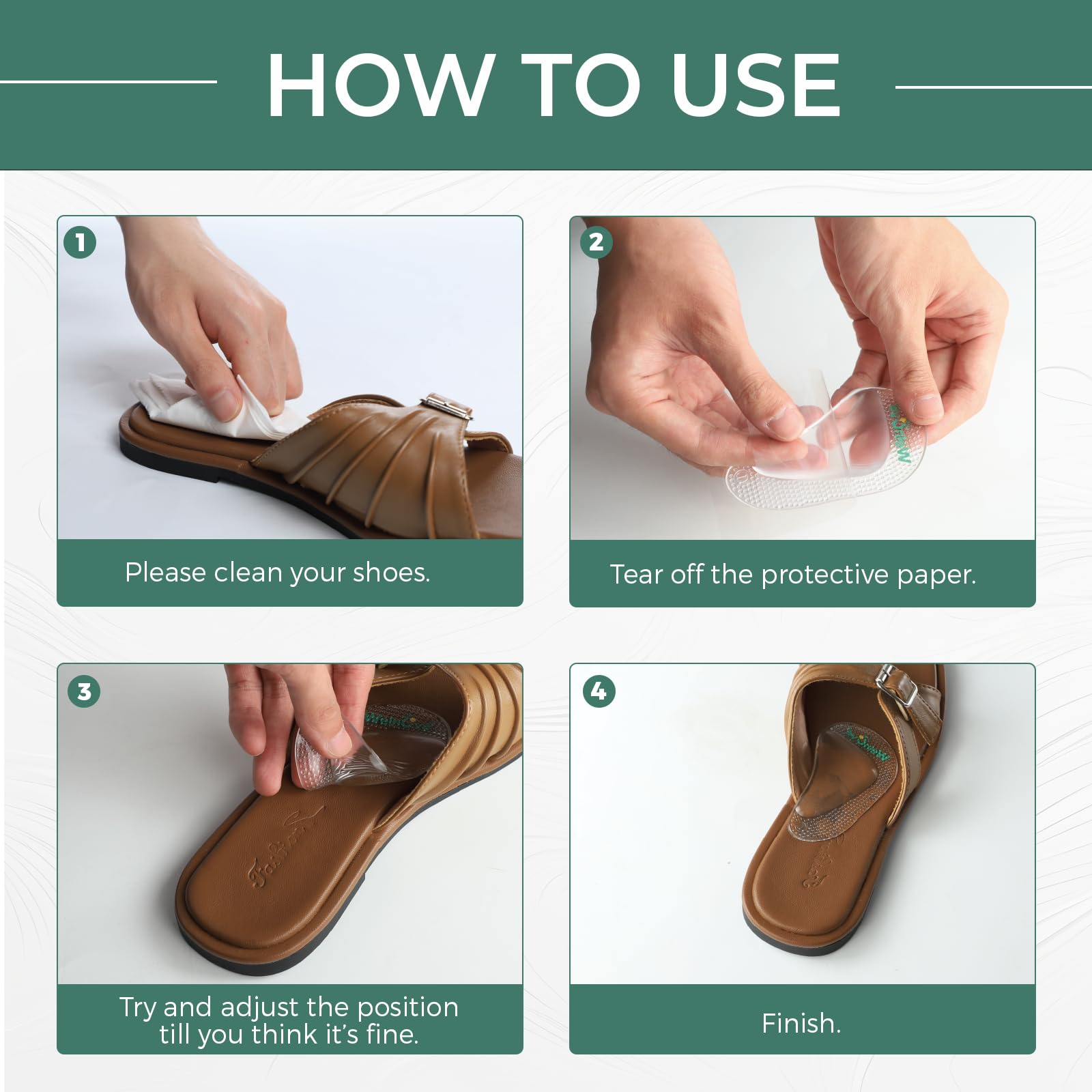 Welnove anti-slip arch insole helps stabilize your footing on various surfaces