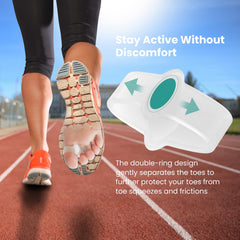 Welnove big toe spacers silicone soft material for comfortable wear.