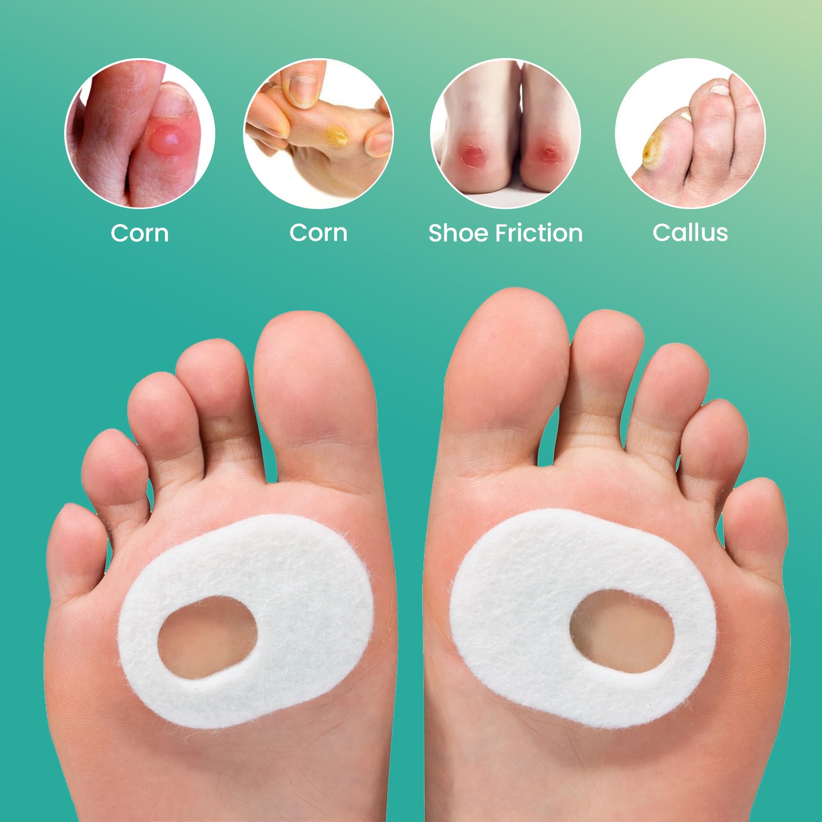 Welnove pads shown on foot demonstrate friction reduction during walking.
