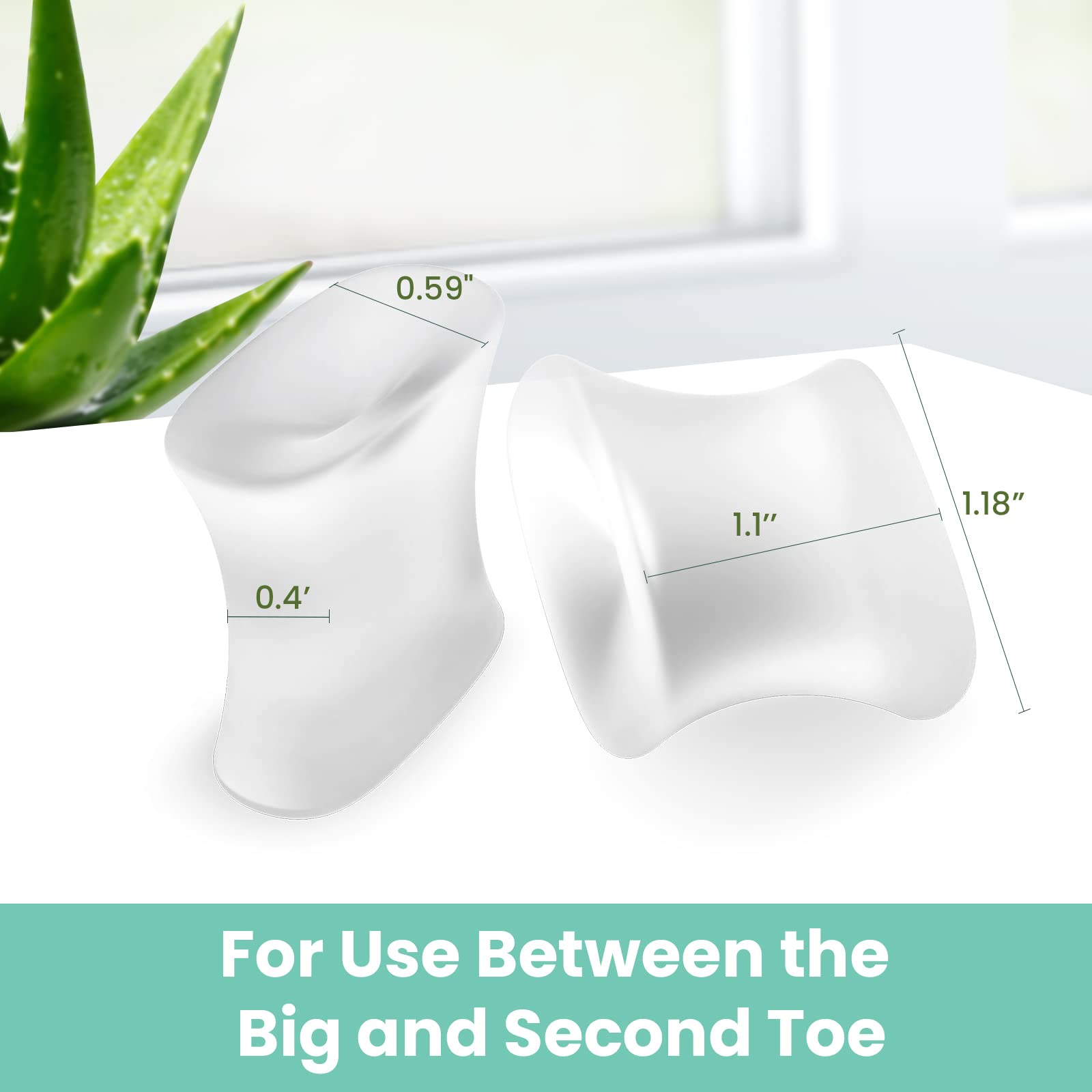 Close up of Aloe Vera infused spacers for skin comfort