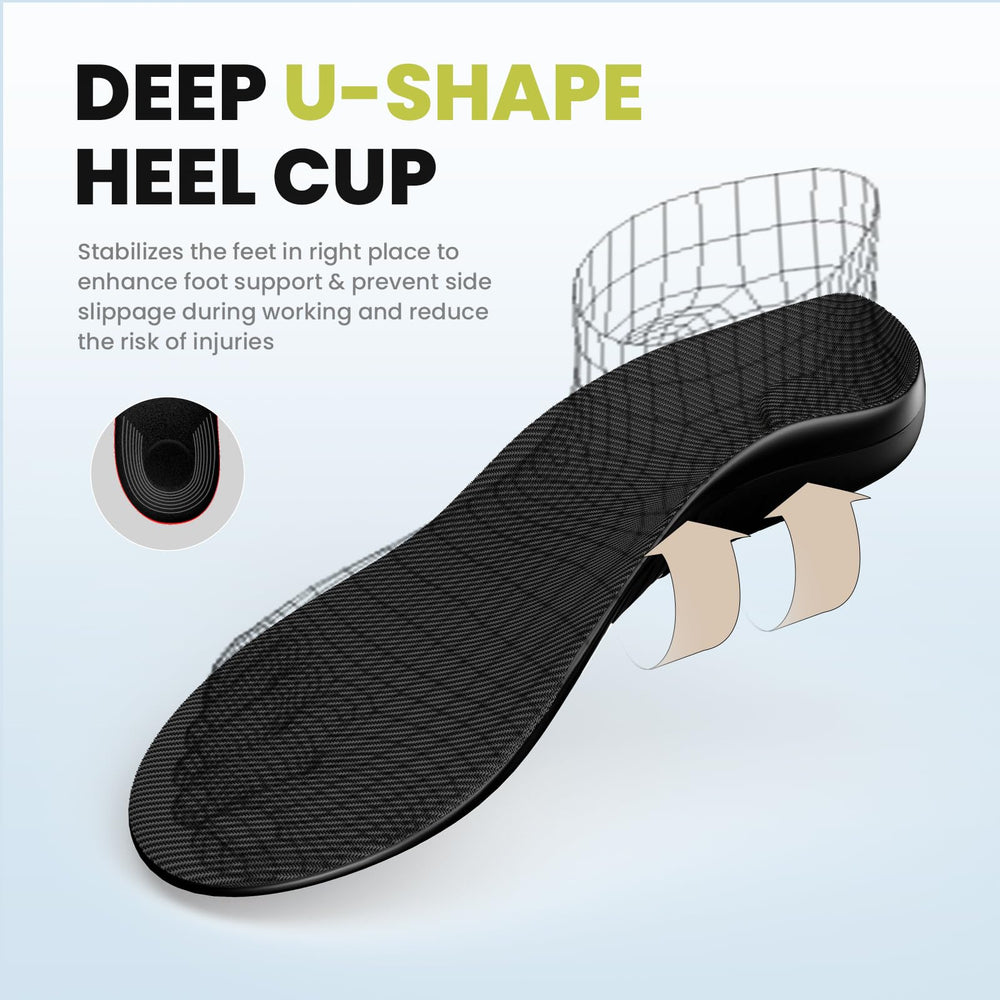 Welnove flat feet insole helping distribute weight for reduced fatigue