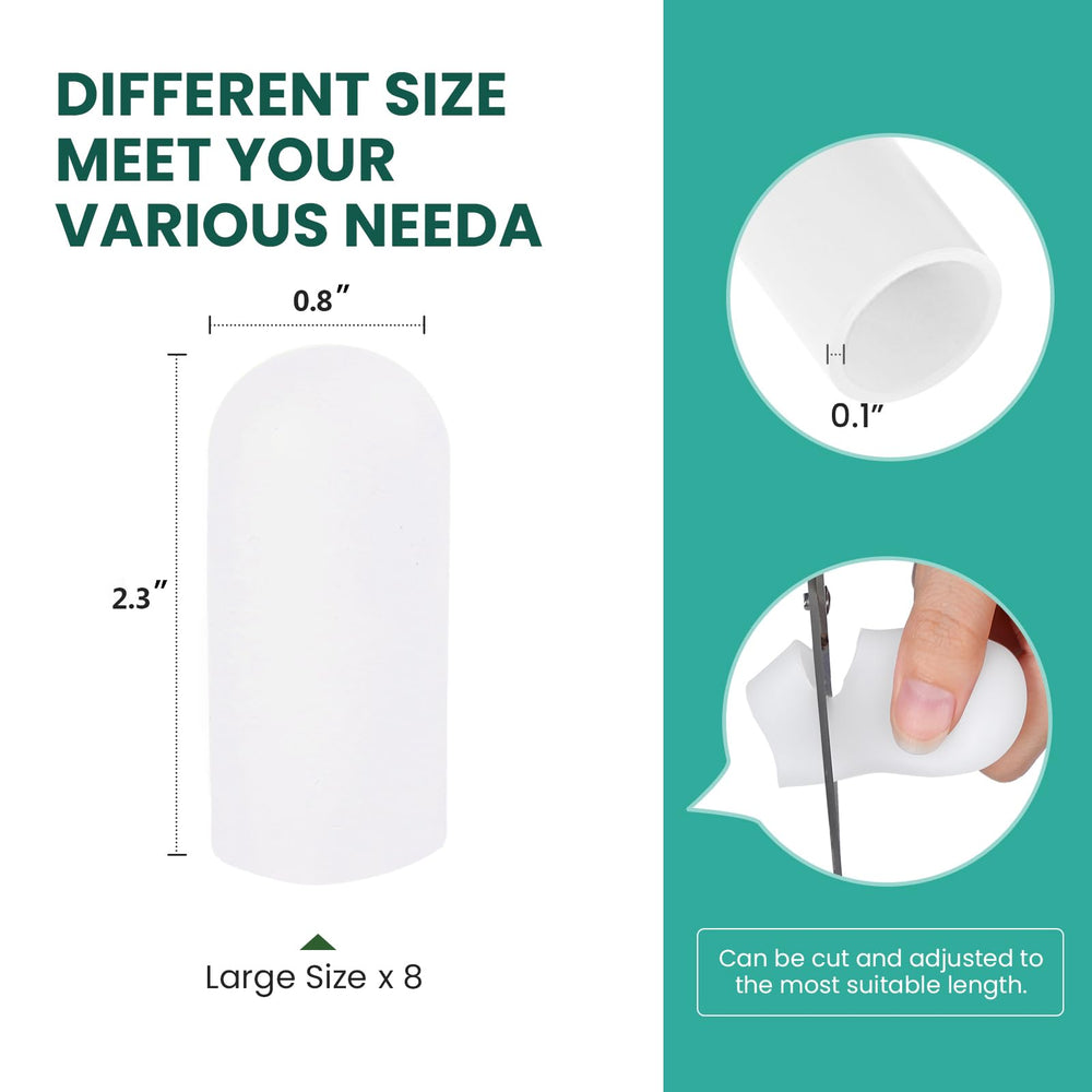 Welnove four-pairs large-size set offers adjustable toe cap coverage.