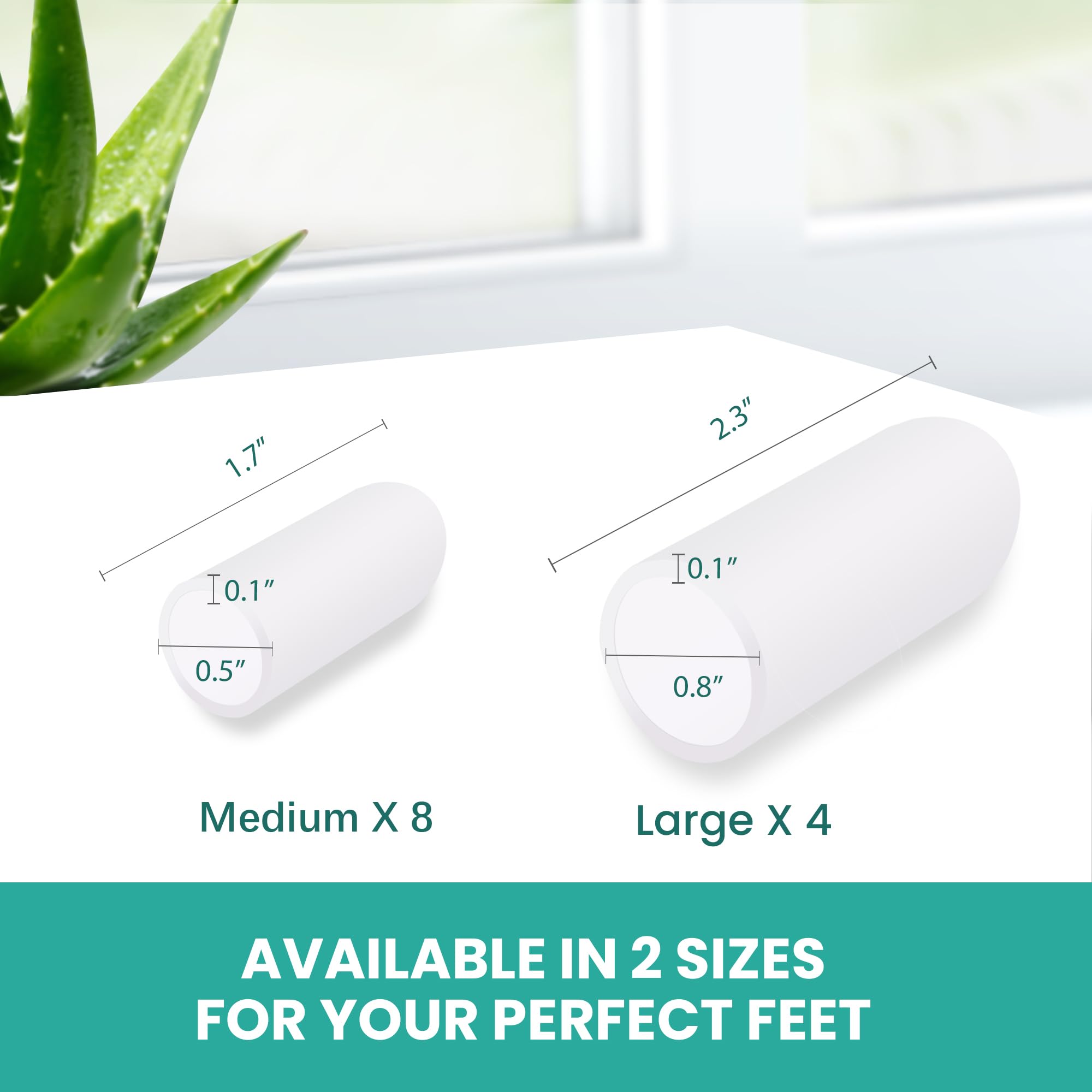 Welnove toe cap worn inside a shoe for daily comfort