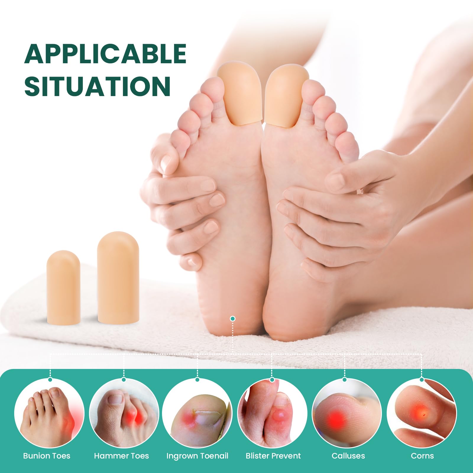 Welnove toe protector in a sport shoe demonstrates flexible fit