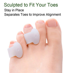 Welnove Gel Toe Separator in use to keep toes apart.