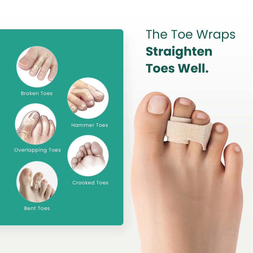 Close-up of cushioned toe wrap showing latex foam comfort and non-slip grip.