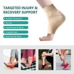 Welnove heel protector sleeve with breathable fabric keeps feet dry.