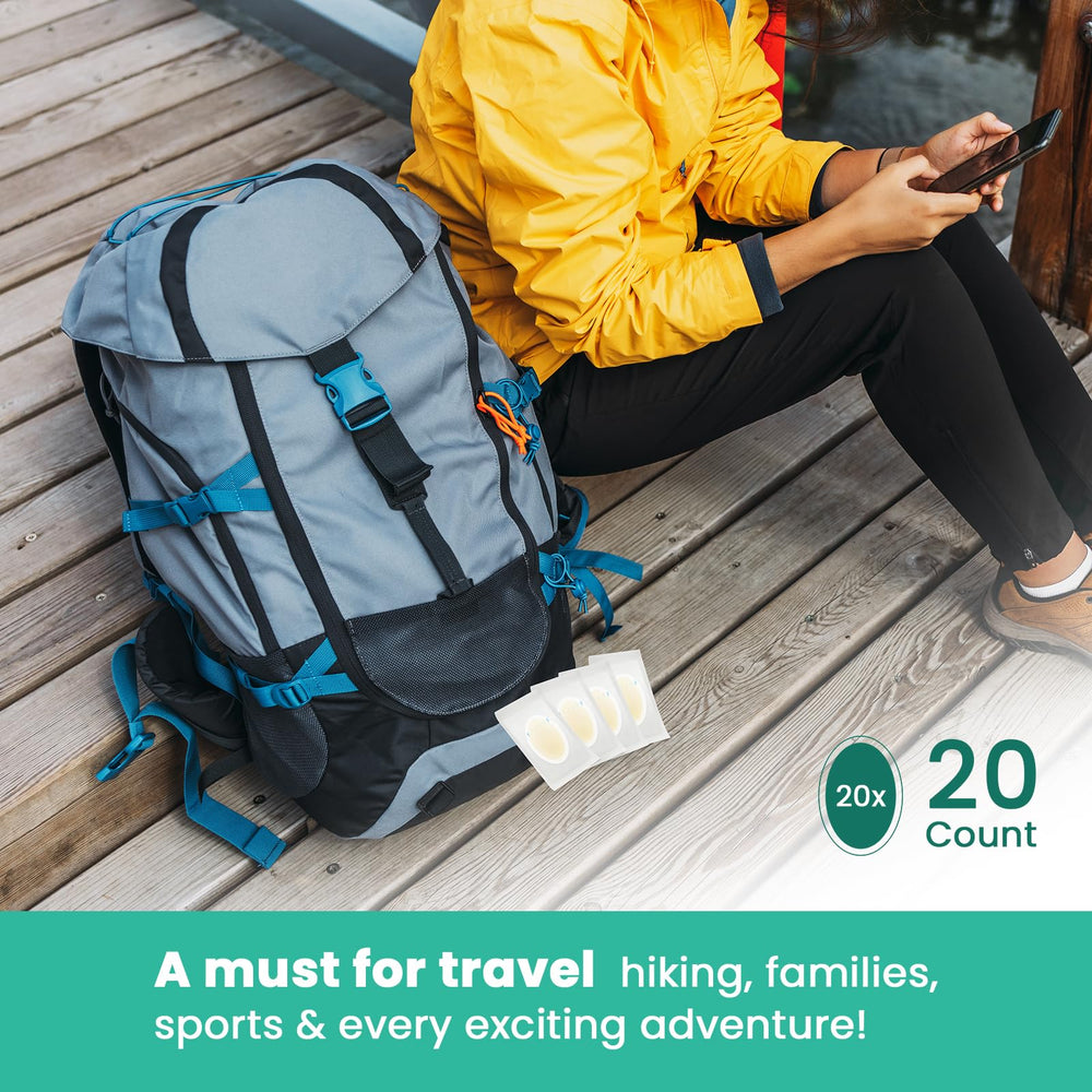 Individually wrapped packaging makes it easy to carry.