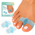 Welnove Bunion Corrector Pack (12) - Toe Separators with Double Loops, Blue