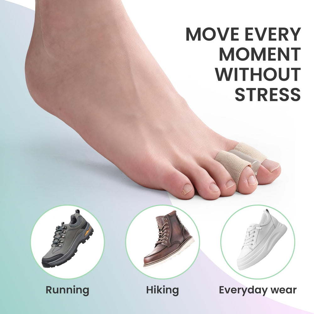 Welnove 8-piece set of reusable bunion spacers for long-term use.