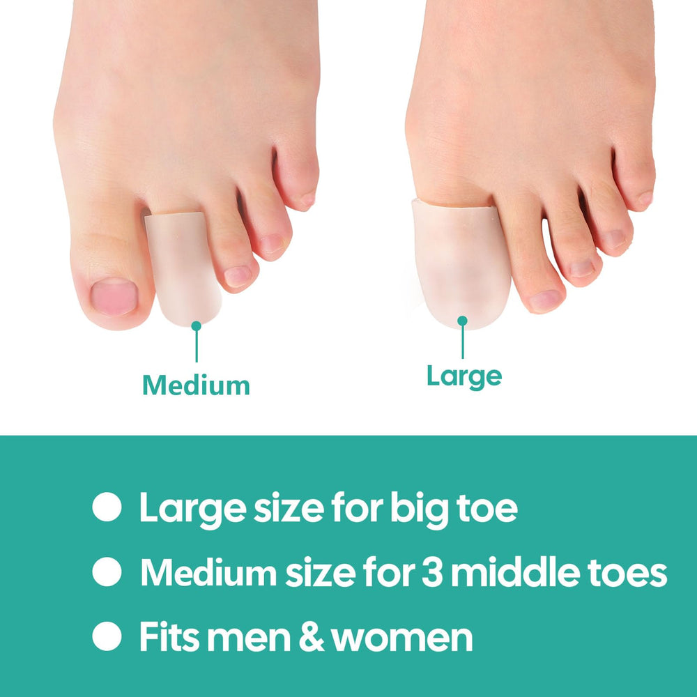 Welnove toe cap pack showing washable and reusable benefit