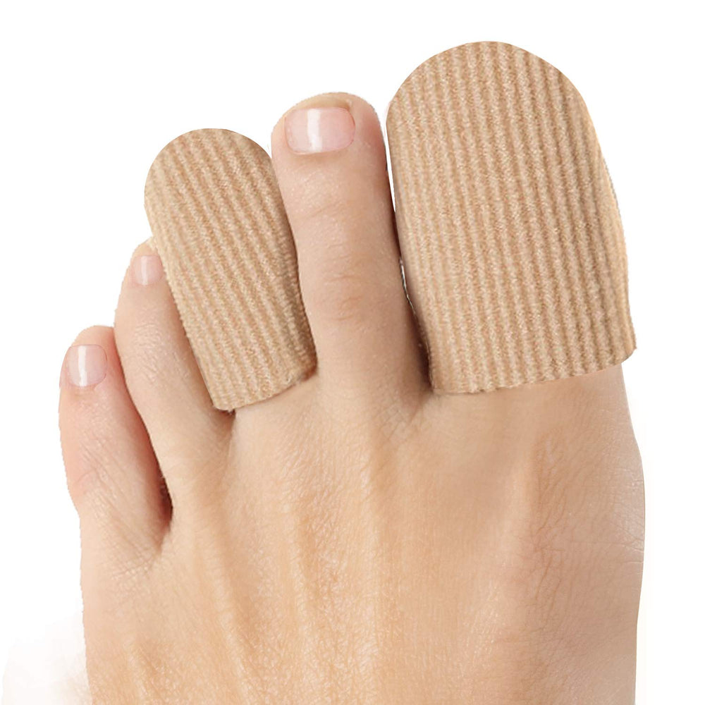 Welnove toe caps with closed-toe fabric sleeve offering secure protection