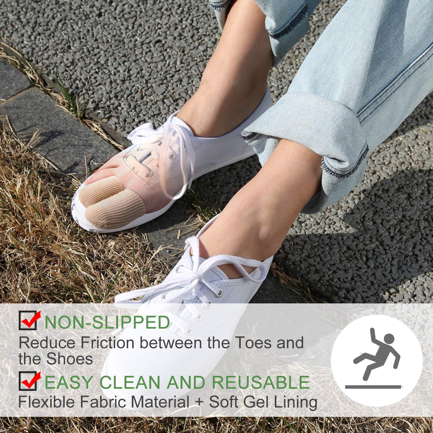 Welnove toe caps feature easy cut-to-fit adjustment