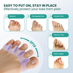 Welnove toe separators aid yoga practice with gentle toe alignment.