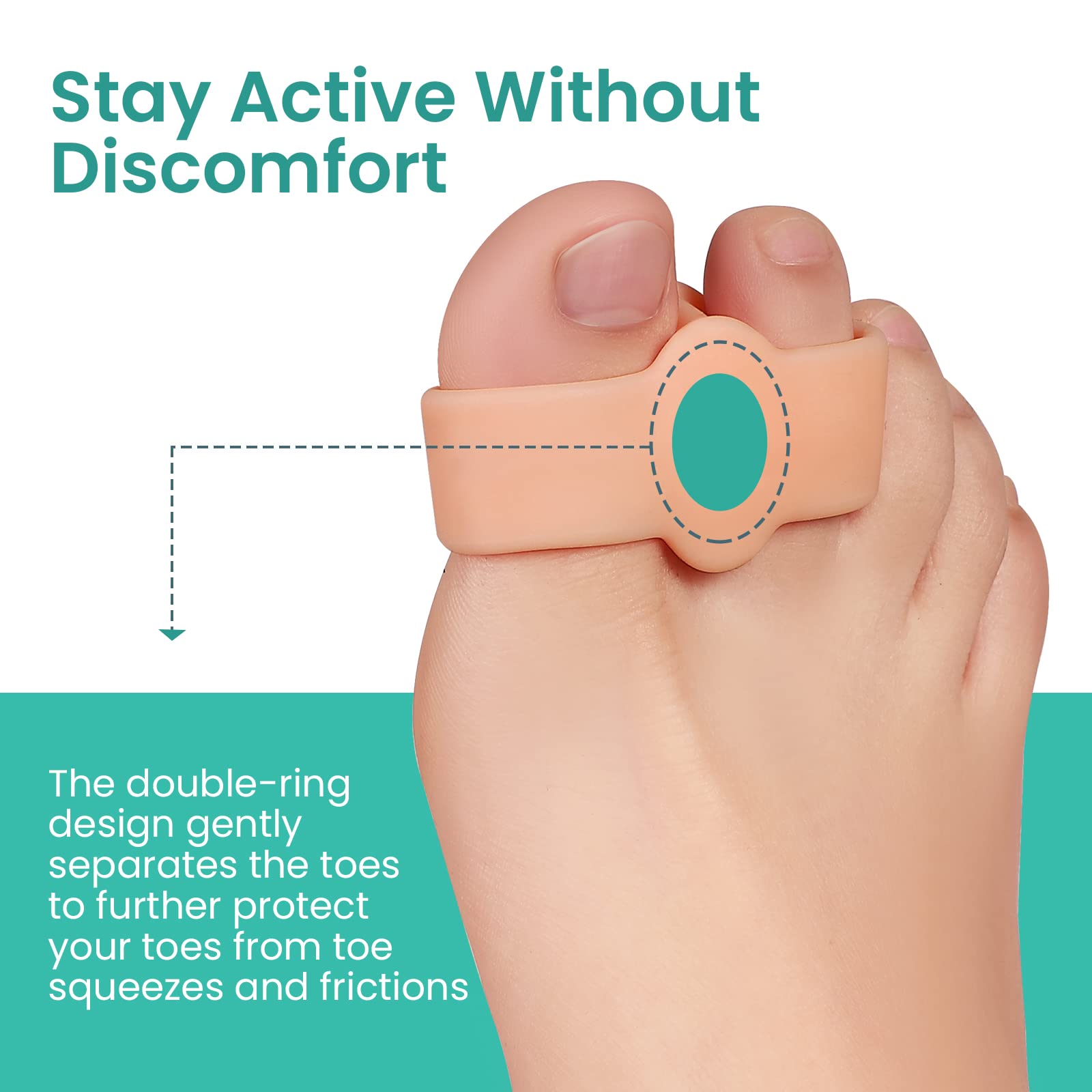 Welnove washable toe spacers are reusable and easy to clean.