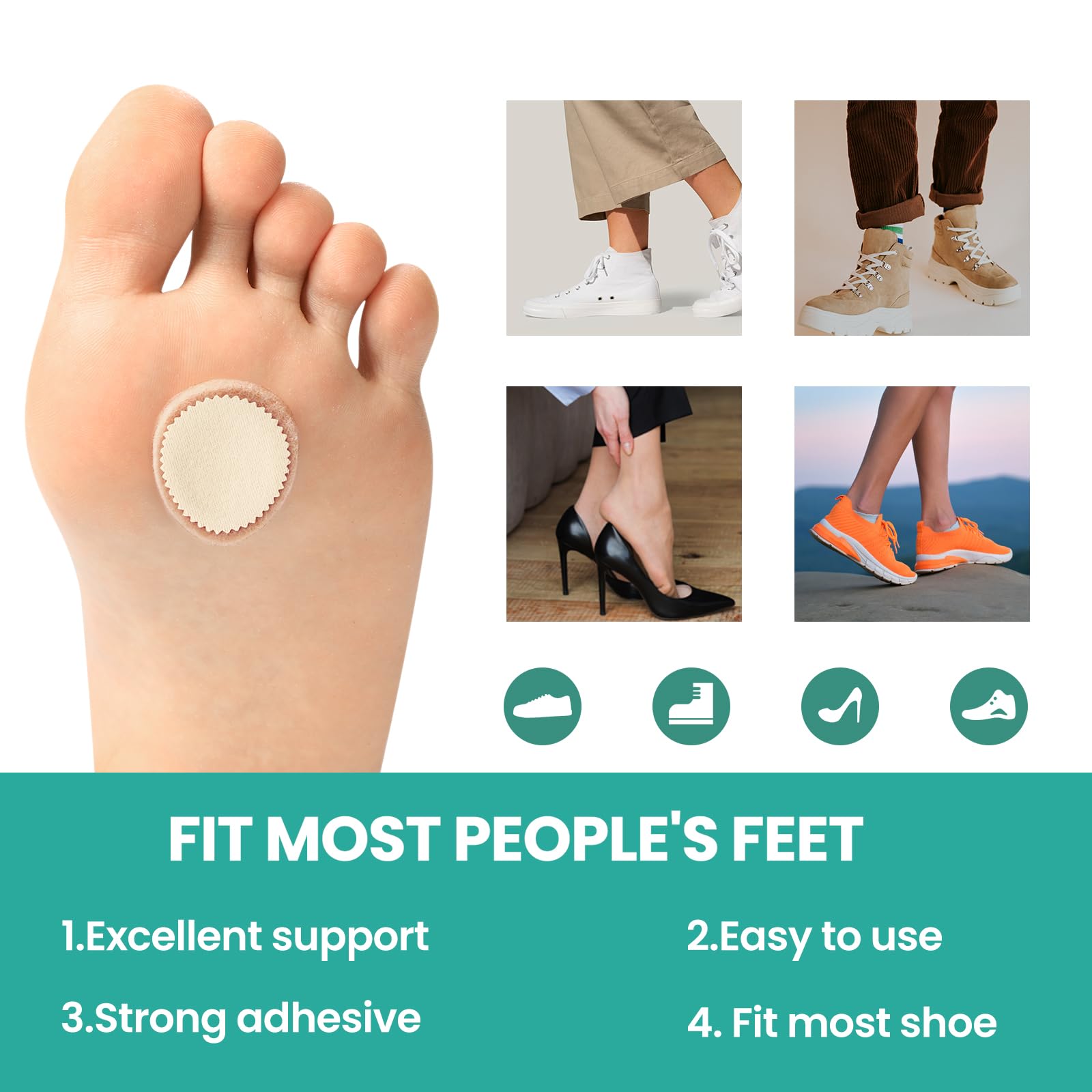 Welnove waterproof adhesion pads stay in place through activities for all-day protection.