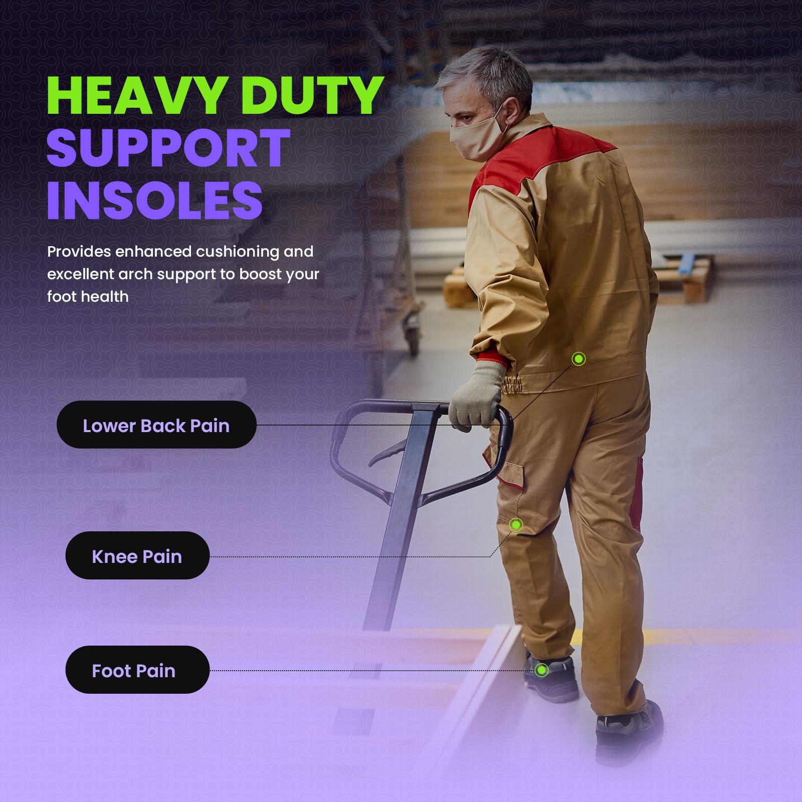 Ideal for standing all day with potential comfort improvements over time.