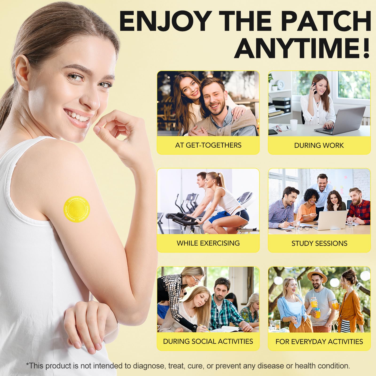 WELOSUER Dopamine Patches gentle adhesion on skin without irritation.