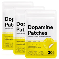 WELOSUER Dopamine patches packaging box highlights vegan mood support.