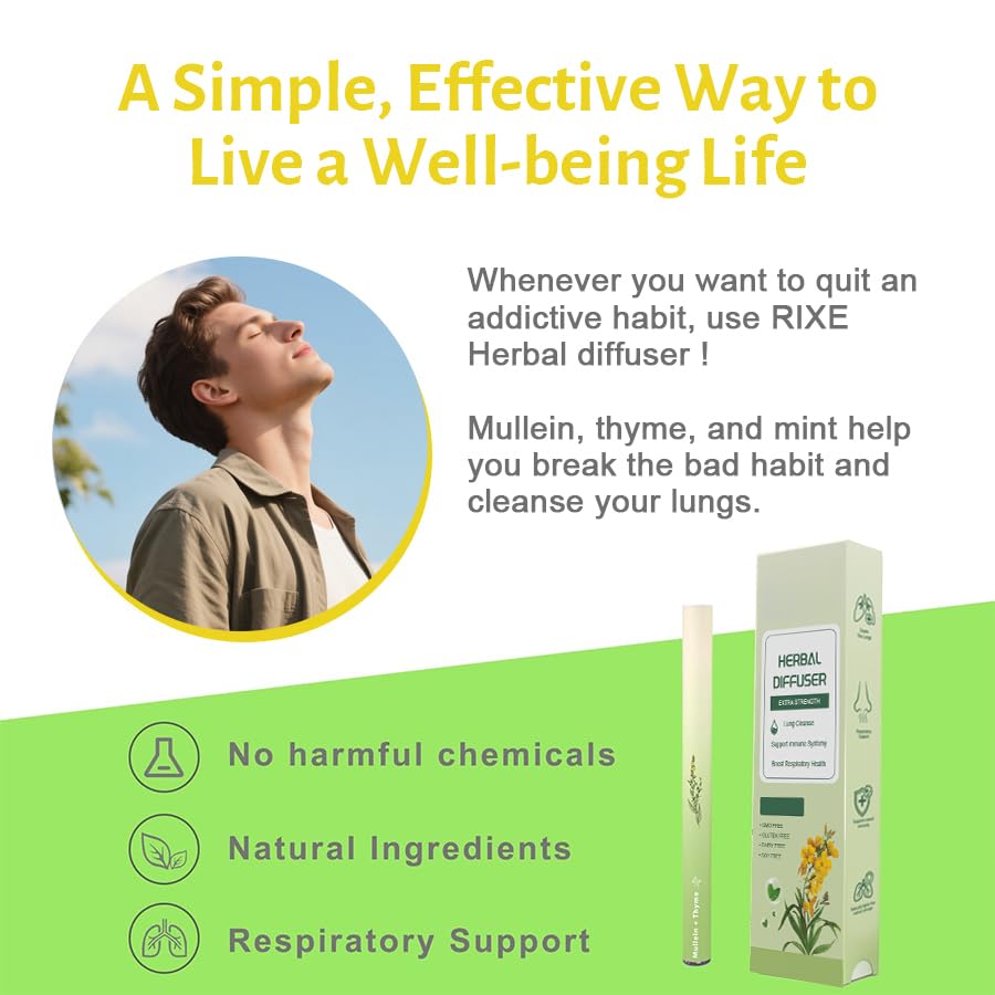 Ingredient focus on mullein, thyme, and mint for a gentle aroma blend.