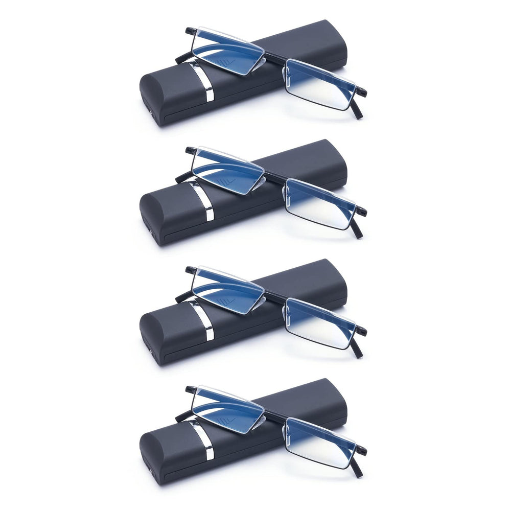 WENS JOOY half-frame reading glasses for quick reading while shopping.