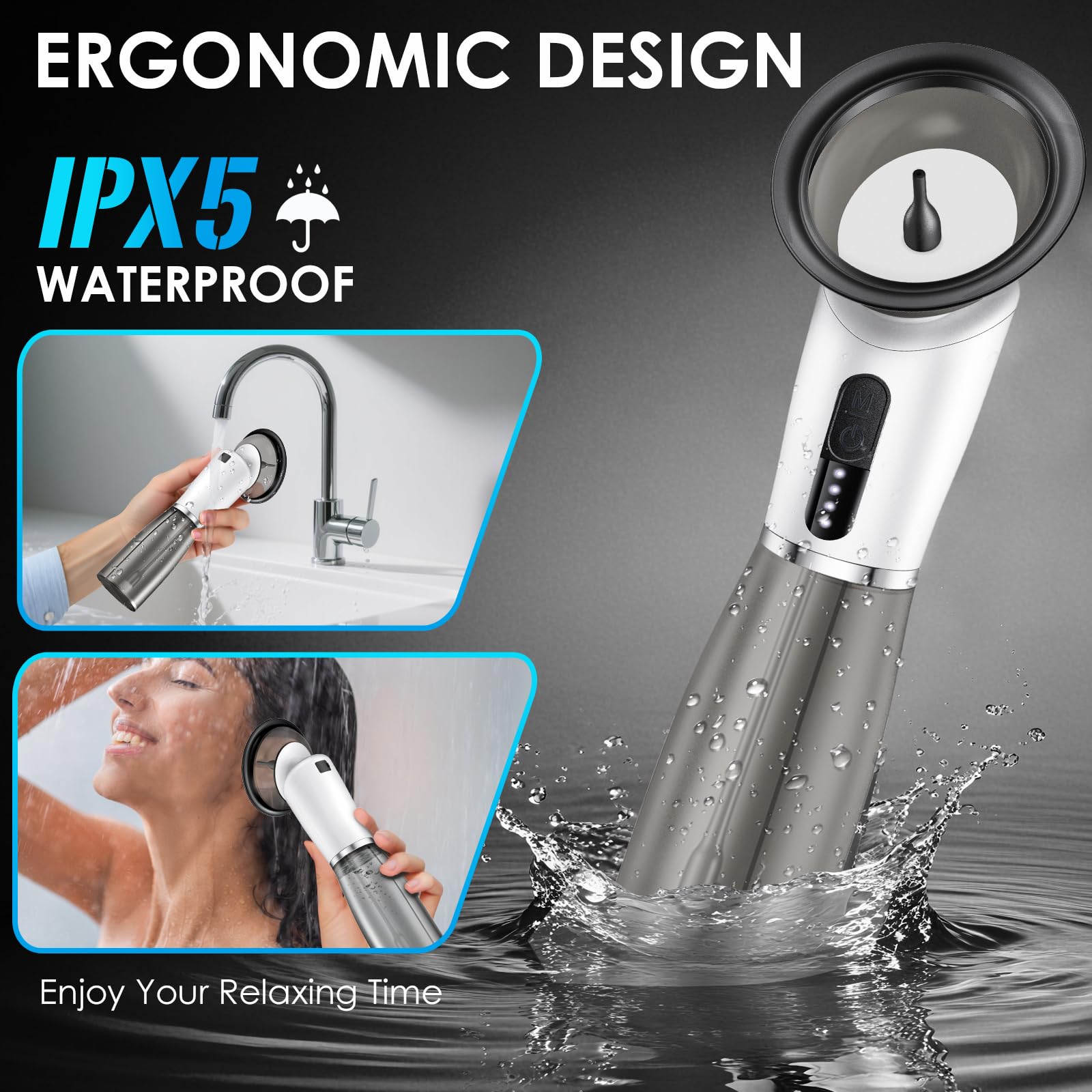 Includes four nozzle tips for precise or gentle ear irrigation.