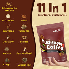 WepBio Ashwagandha KSM-66 infused coffee brew energizing mornings with calm focus.