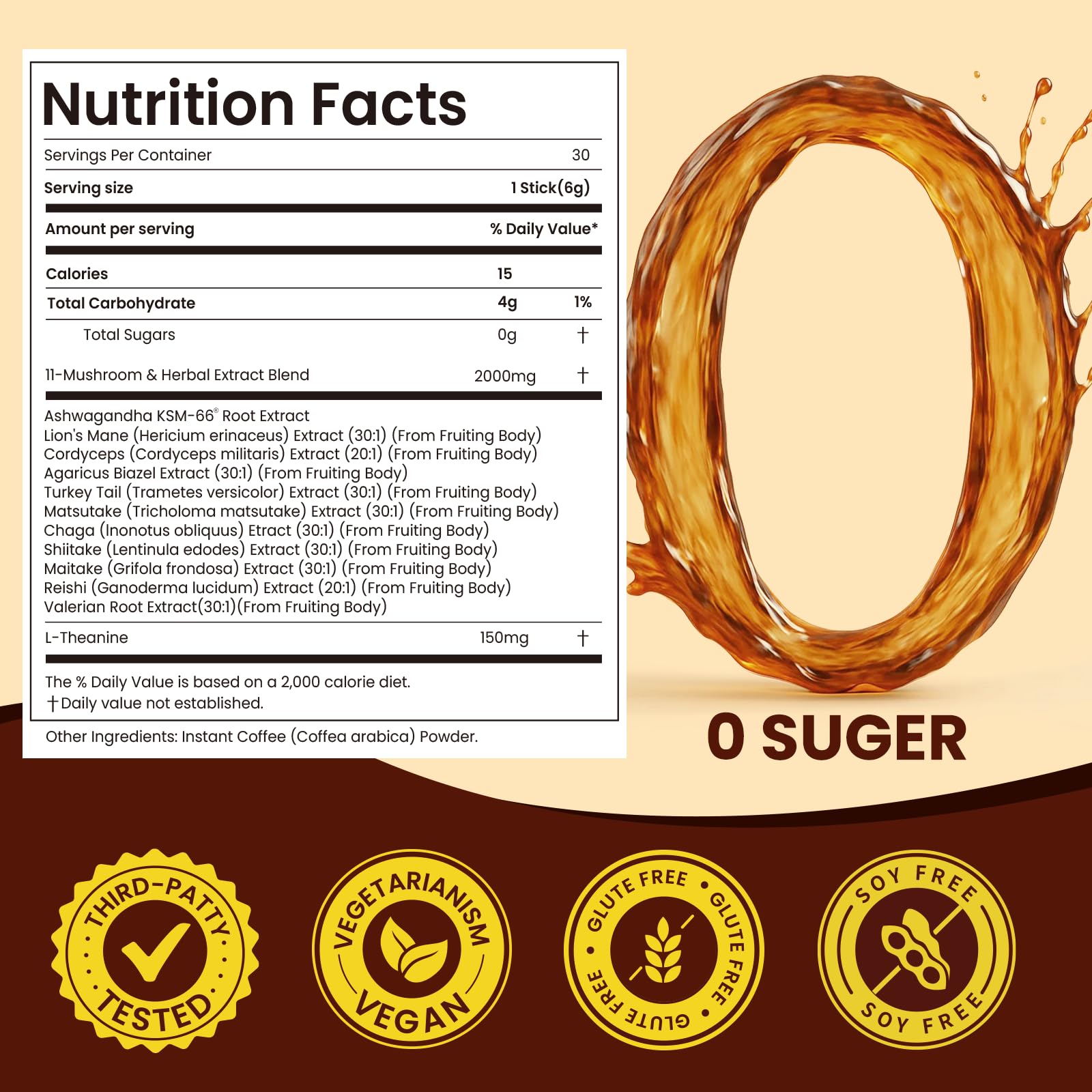 WepBio 11-mushroom blend bag highlighting adaptogenic synergy