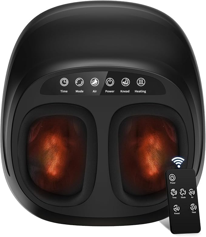 WERTYI front view of foot massager shows ergonomic design for easy use