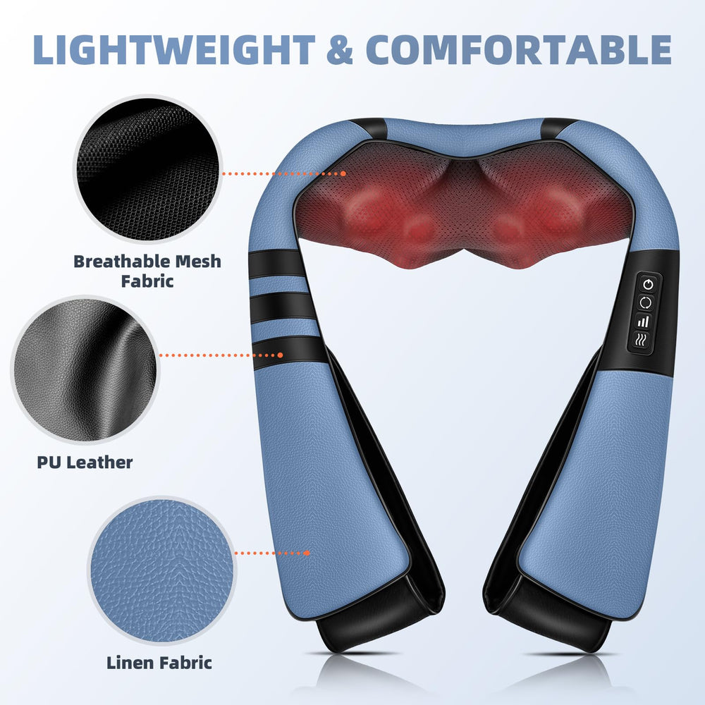 WERTYI compact massager beside travel bag, ready for relaxation.