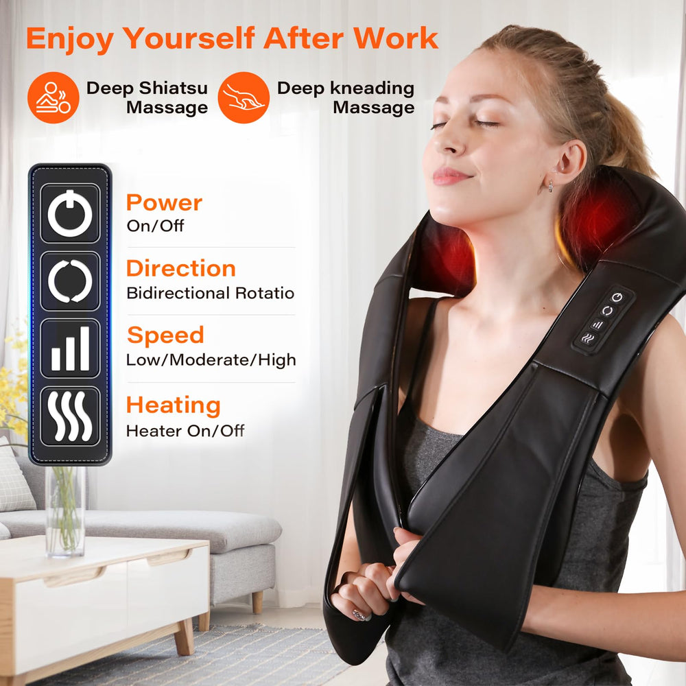 WERTYI 3D kneading pillow targets back and shoulders